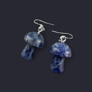 Sodalite Mushroom Earrings